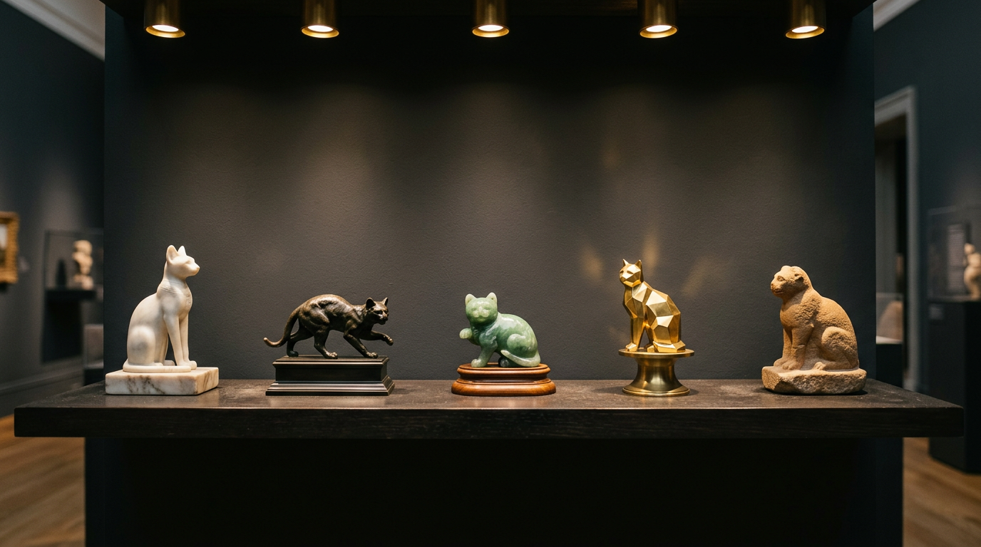 10 Stunning 3D Cat Sculpture Styles: From Greek Marble to Art Deco